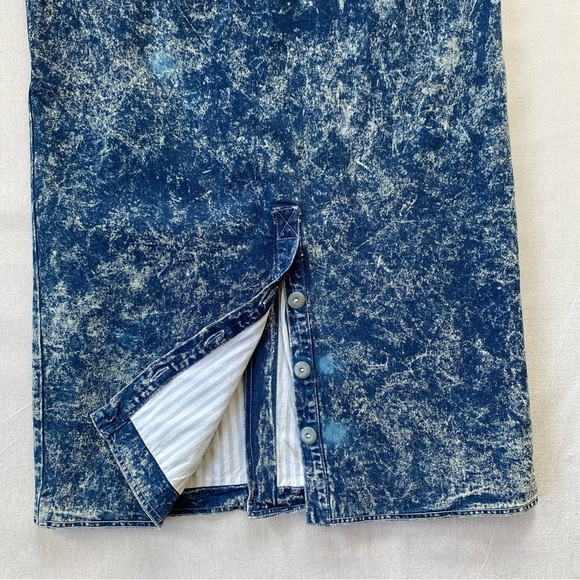 Vintage ID# Official Identification Denim Acid Wash Trench Coat Size 3 Unisex - Picture 12 of 16